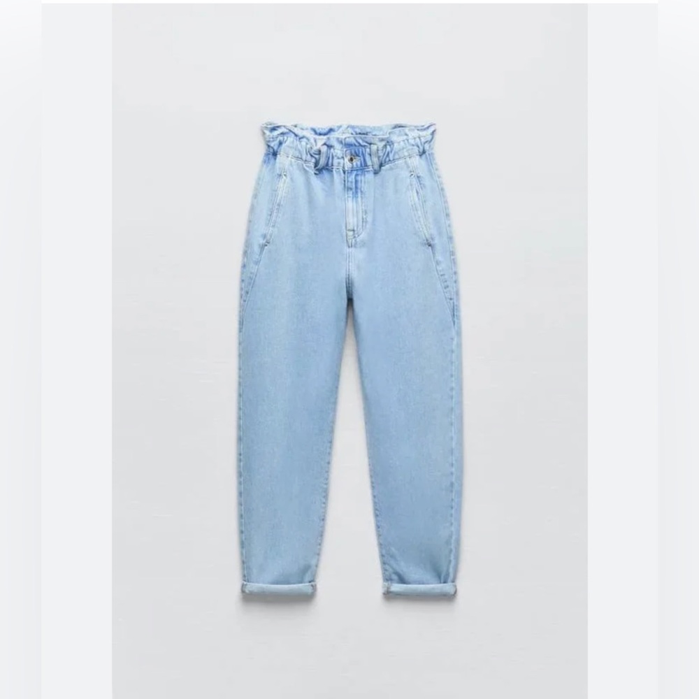 Zara paper bag jeans